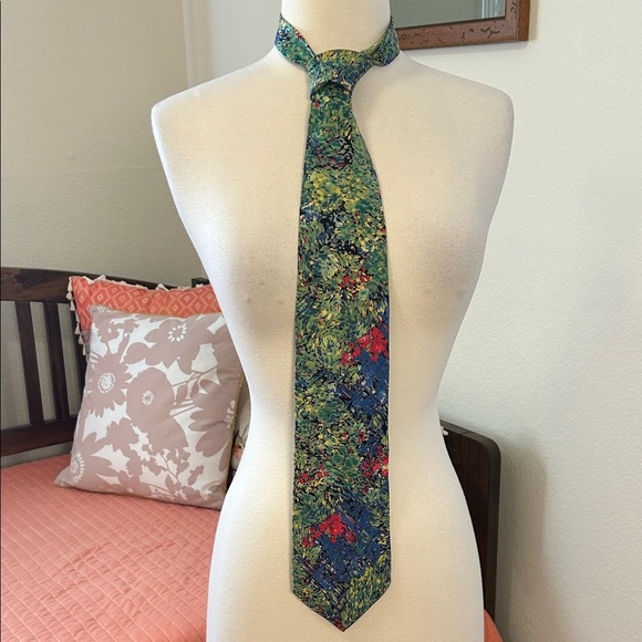 Brioni by Santostefano 100% Silk Abstract colorful Men’s Luxury Tie - Picture 2 of 11